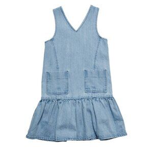 Wynken Blue  Denim Jumper Dress Girls Size 4 Jean 100% Cotton